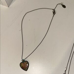 Heart Pendant Necklace - Bronze